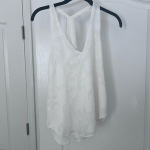 Three Eighty Two White Floral Racerback in White SZ XS